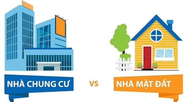 Sự khác biệt giữa chung cư và nhà mặt đất