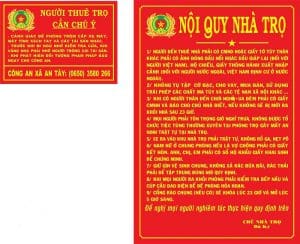 Nội quy nhà trọ