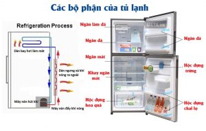 các bộ phận chính của tủ lạnh