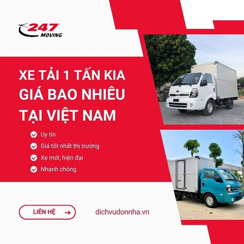 Báo giá thuê xe tải KIA 1 tấn