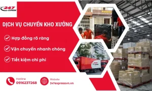 Dịch vụ chuyển kho xưởng chuyên nghiệp tại 247Express là giải pháp hoàn hảo cho khách hàng có nhu cầu chuyển kho xưởng