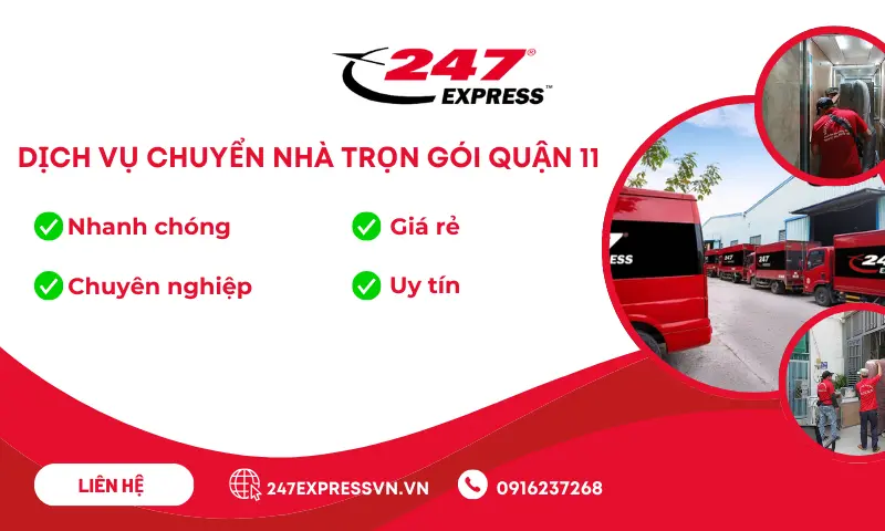 Dịch vụ chuyển nhà trọn gói chuyên nghiệp uy tín quận 11 tphcm