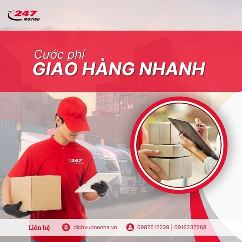 Cước phí giao hàng nhanh mới nhất