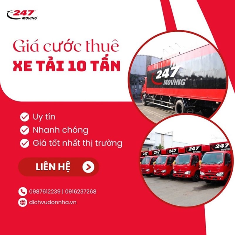 Bảng giá thuê xe tải 10 tấn tại Thành Hưng