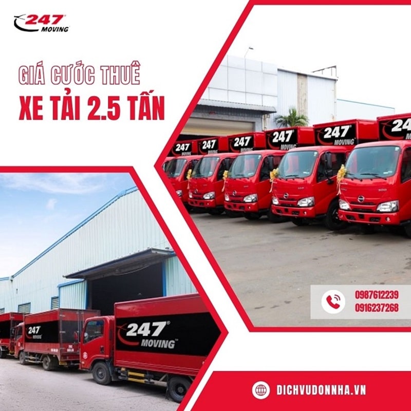 Bảng giá thuê xe tải 2.5 tấn tại Thành Hưng