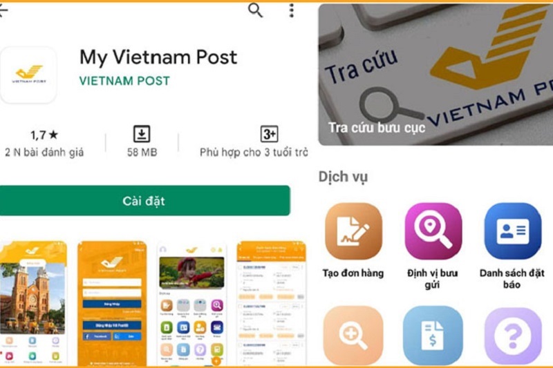 Tra cứu bằng App My VietNam Post