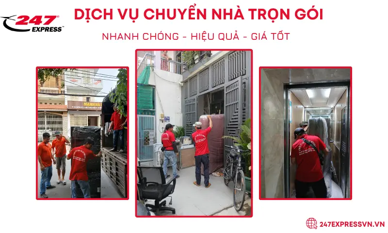  Đội ngũ nhân viên chuyên nghiệp của 247Express đang vận chuyển nhà cho khách hàng tại Quận 10